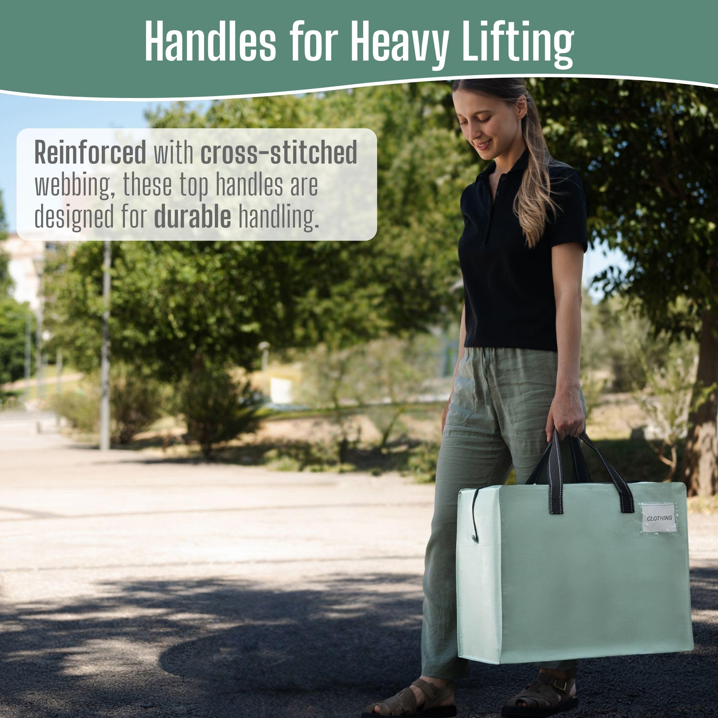 VENO reinforced handles illustrate durability and secure packing for heavy loads