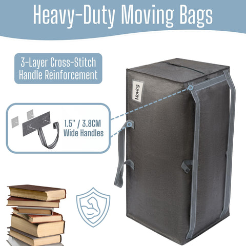 VENO extra-large capacity bags replacing large moving boxes.
