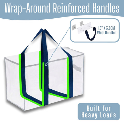 VENO reinforced-handles and sturdy zippers for secure lifting and long-lasting closure.