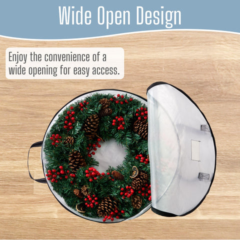 VENO wall-hanging wreath storage handle demonstrates space-saving design