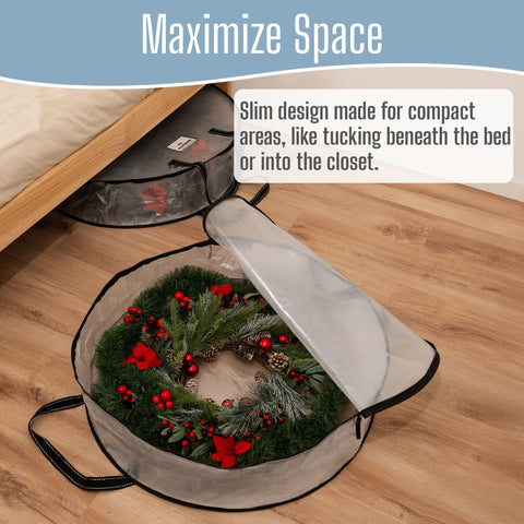 VENO 2-pack wreath storage set for multiple wreaths and accents.