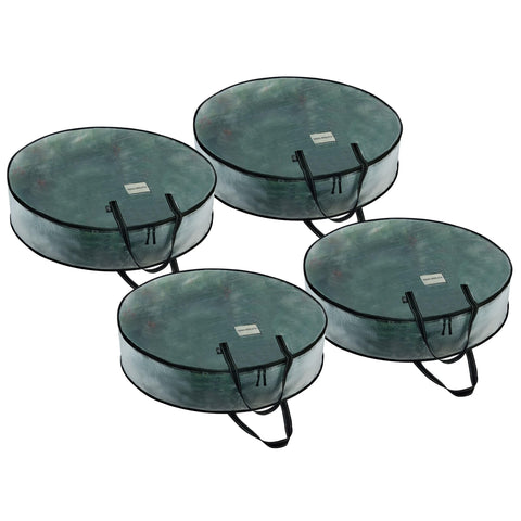 VENO 30 inch round wreath storage bag keeping wreath pristine and dust-free.