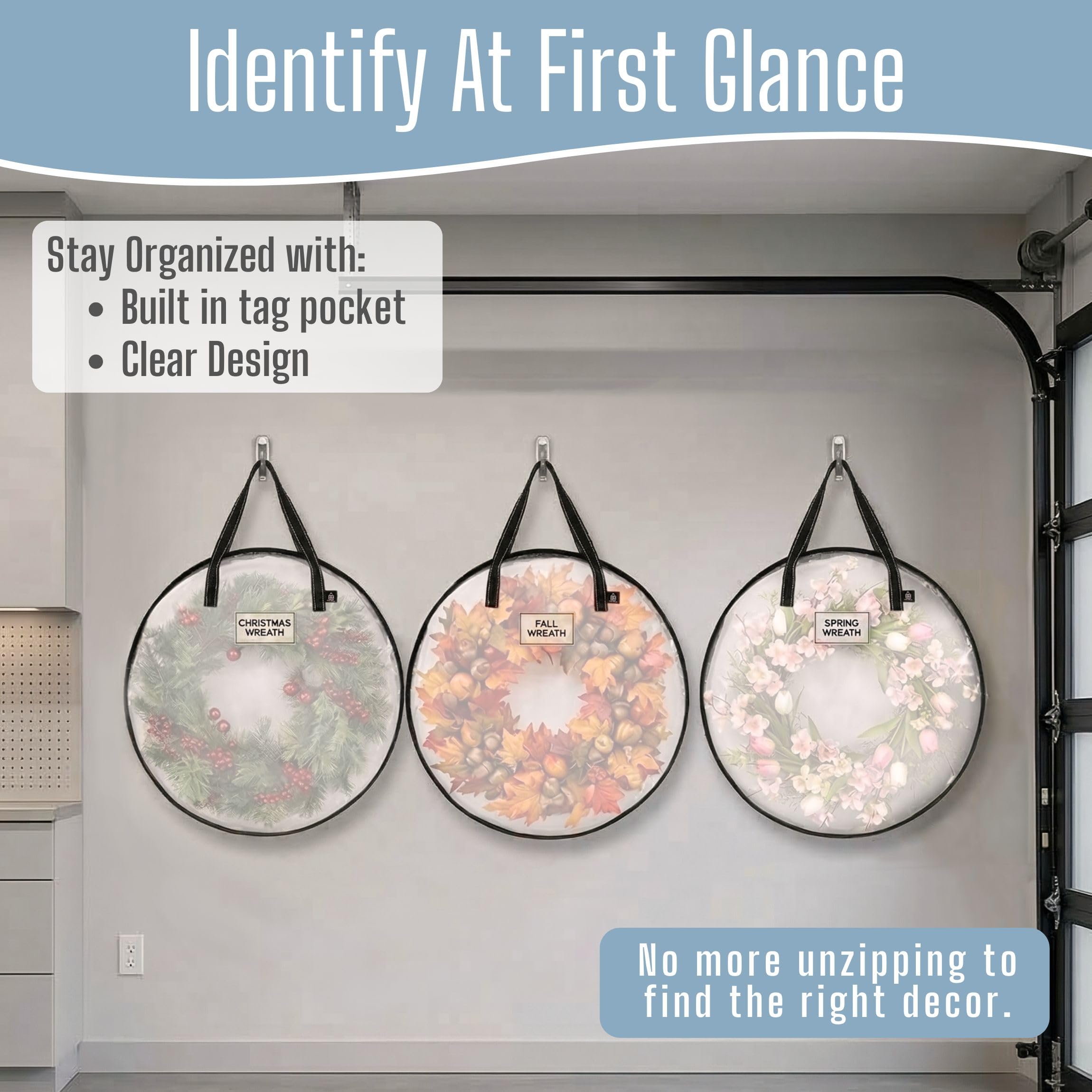 VENO durable dust-proof material protects seasonal décor.