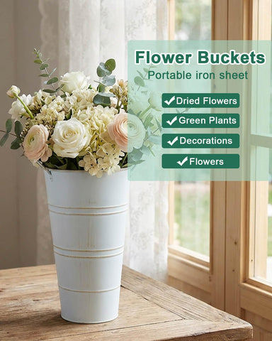Vensovo flower bucket container for roses and tulips, versatile decor.