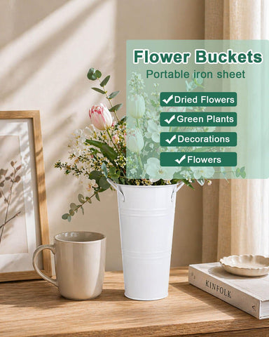 Vensovo flower bucket handles detail for simple repositioning during setups.