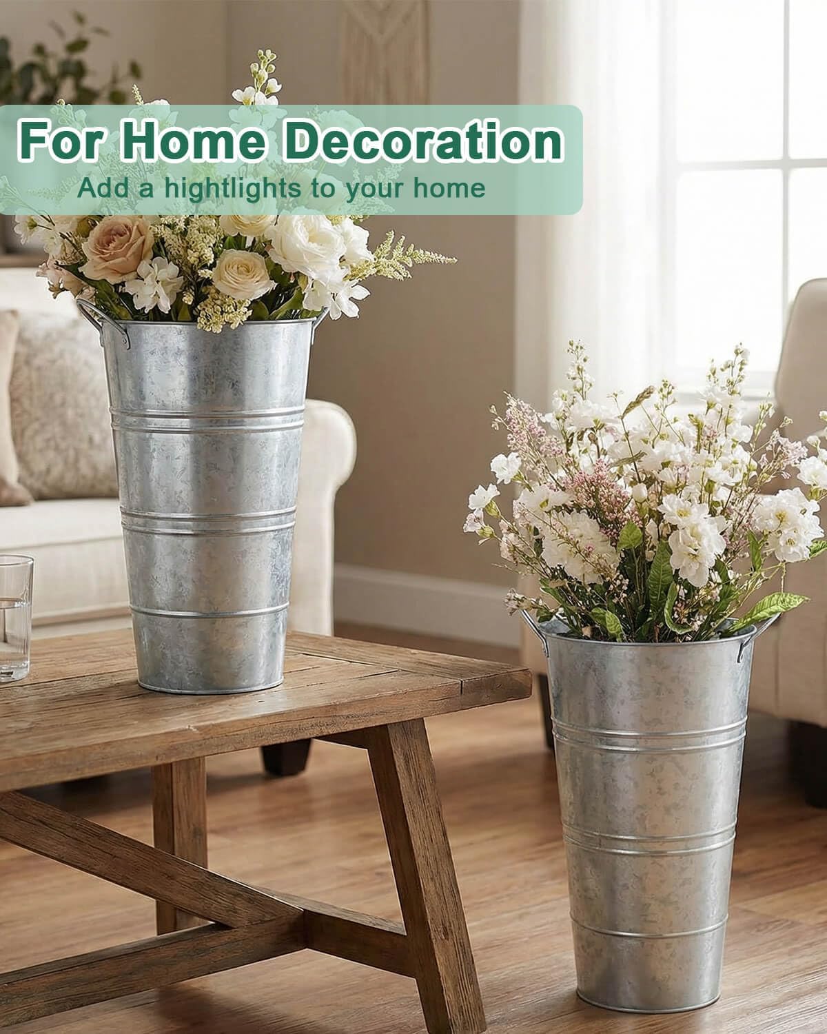 vensovo mixed bouquet in metal vase suits greenery, tulips, and dried accents