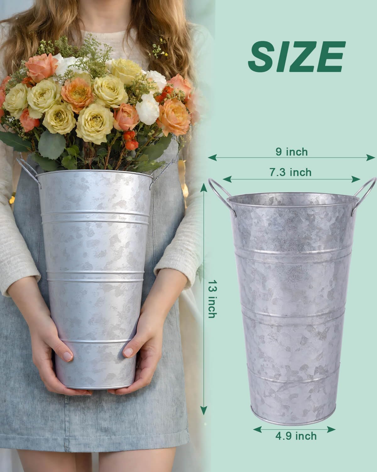 vensovo silver farmhouse vase adds rustic charm to tables and mantels