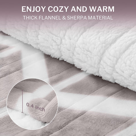 Ventimi soft flannel and Sherpa fabric for extra softness.