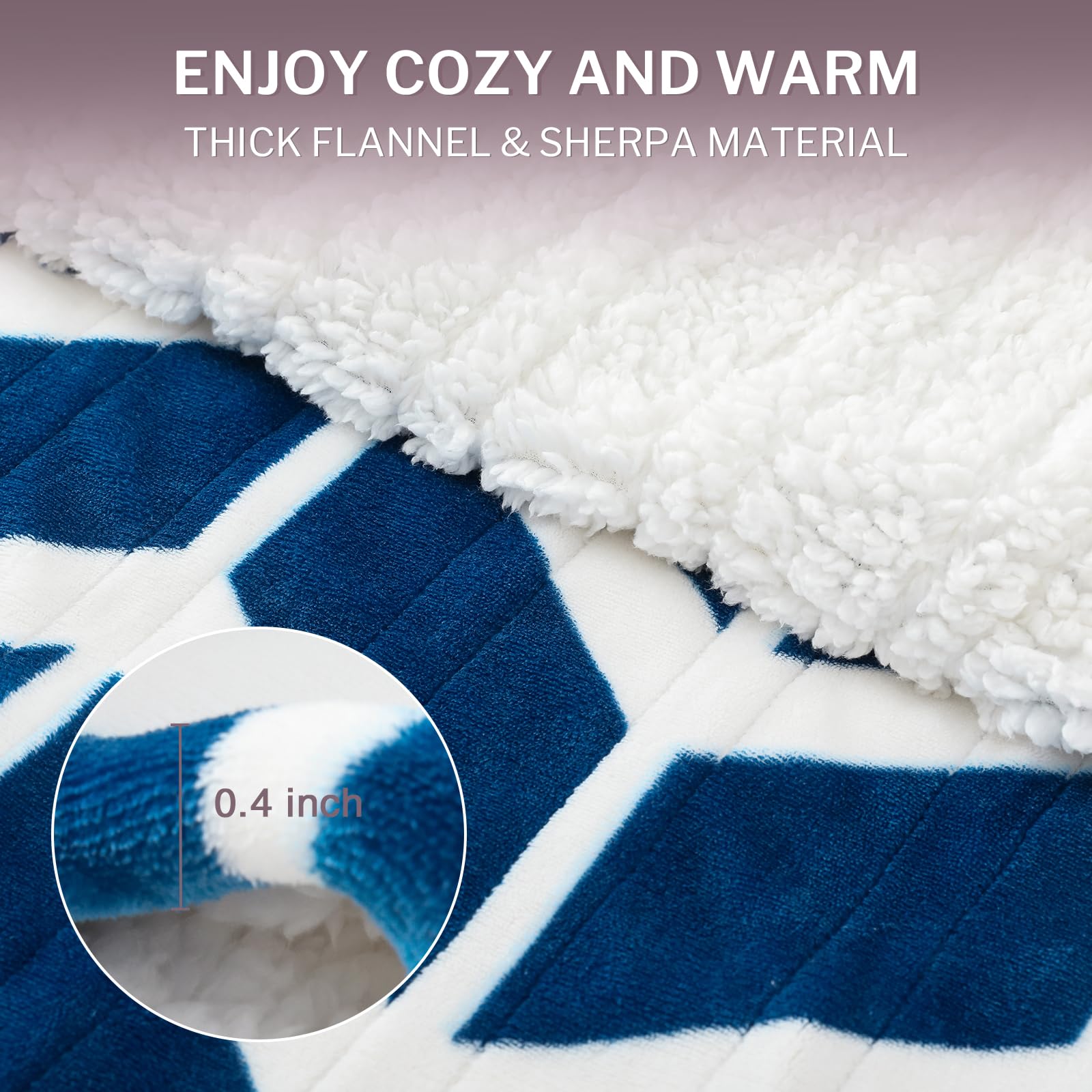 VENTIMI plush flannel and Sherpa surface feels soft and warm.