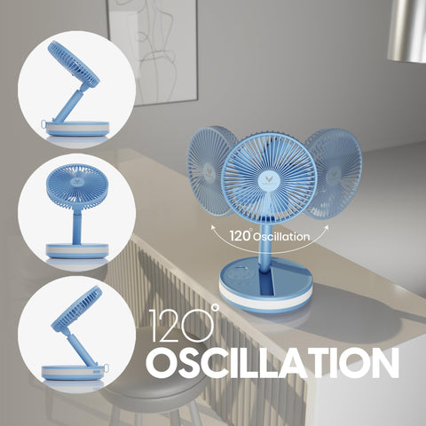 VENTY portable fan 16k mAh battery powers hours of cooling.
