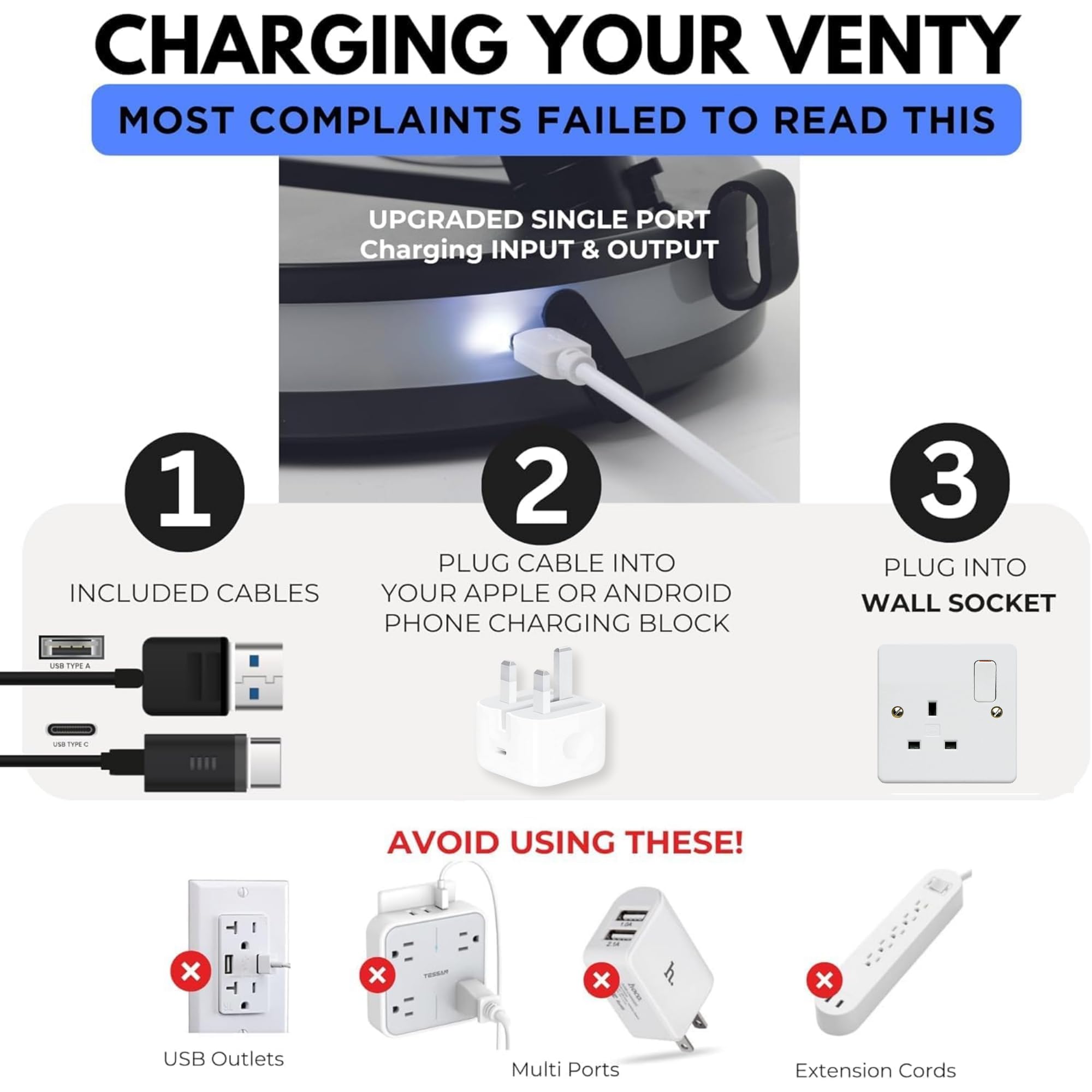 VENTY carry case protects the fan during travel.