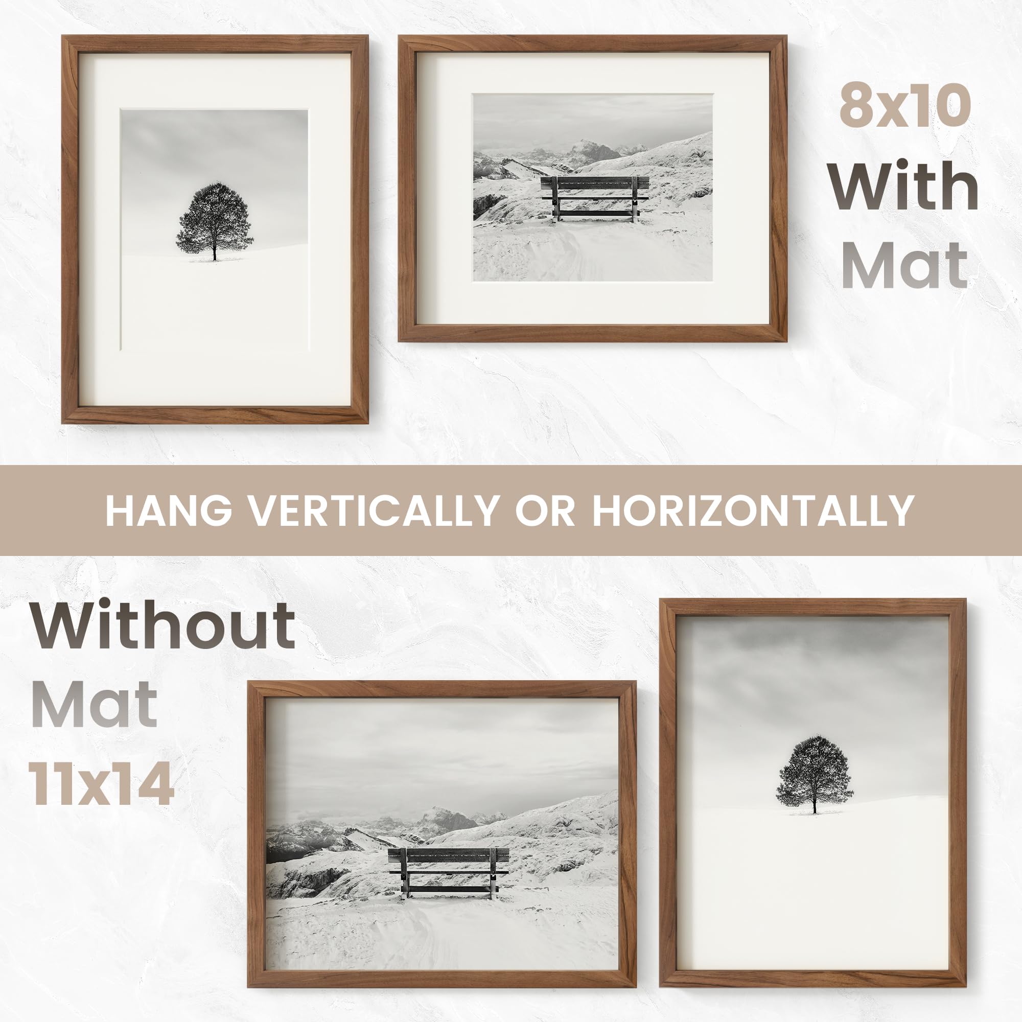 Venusmiles frame supports portrait and landscape setups for flexible decor