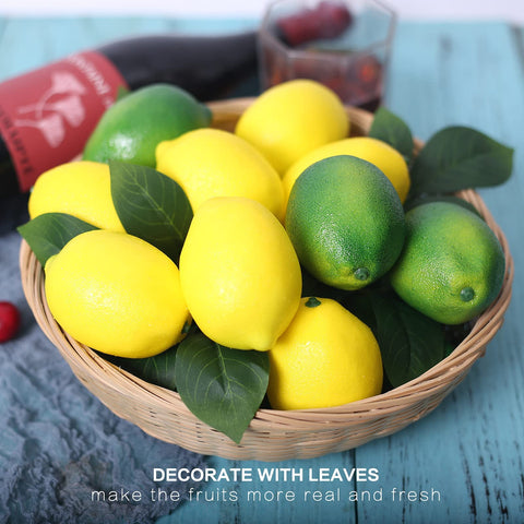 VEOAY durable artificial fruit suitable as vase fillers and bakery display accents.