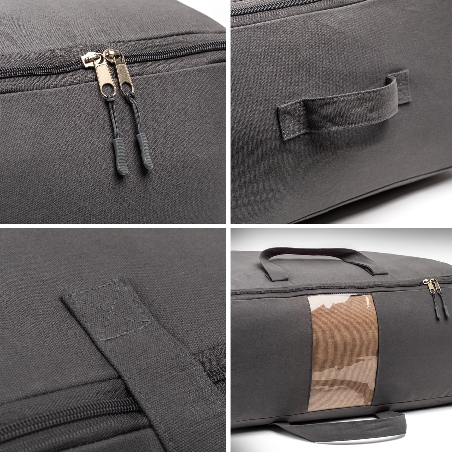 VeraMia scratch-resistant window keeps contents visible without sacrificing bag integrity.