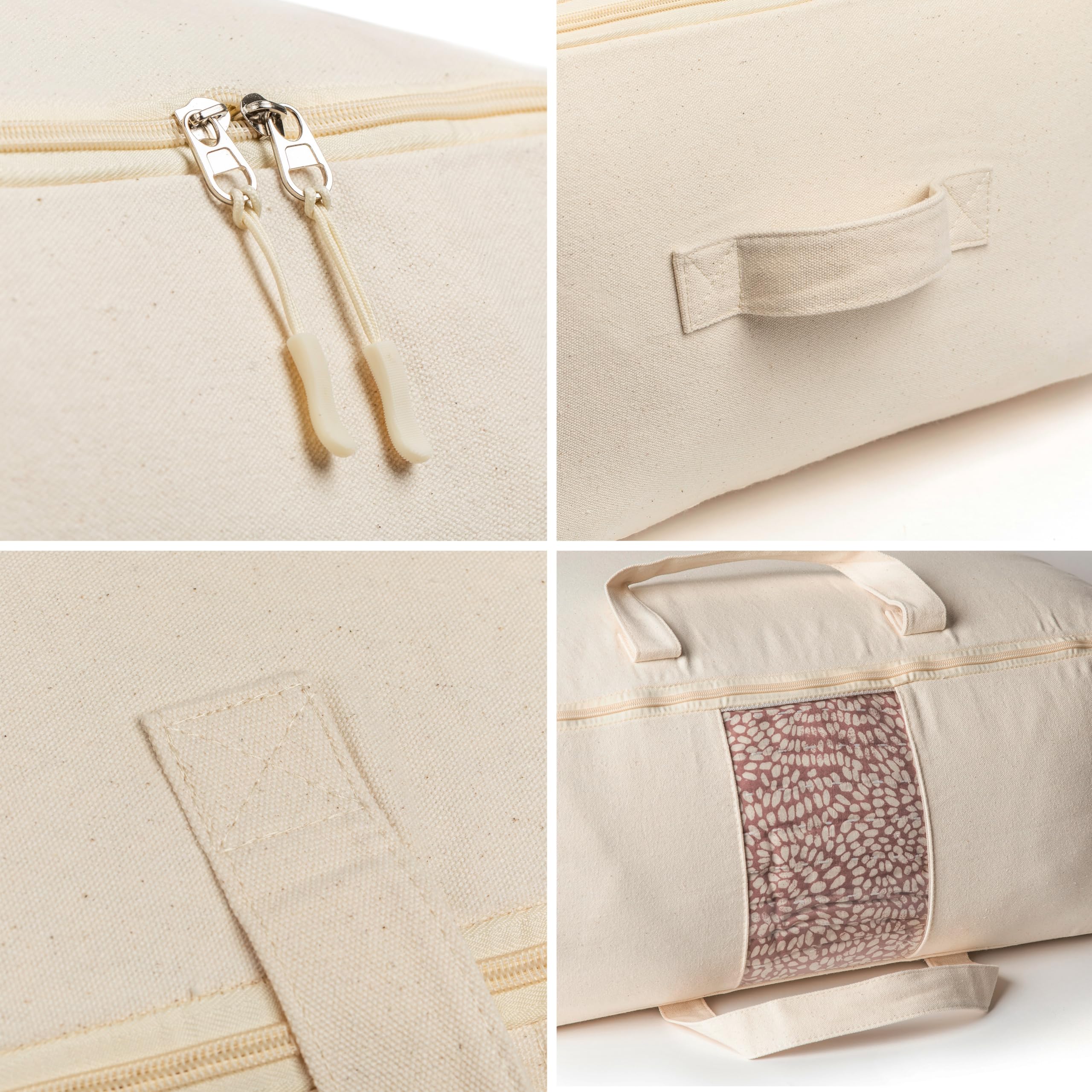 Stitched seams and reinforced handles resist wear.