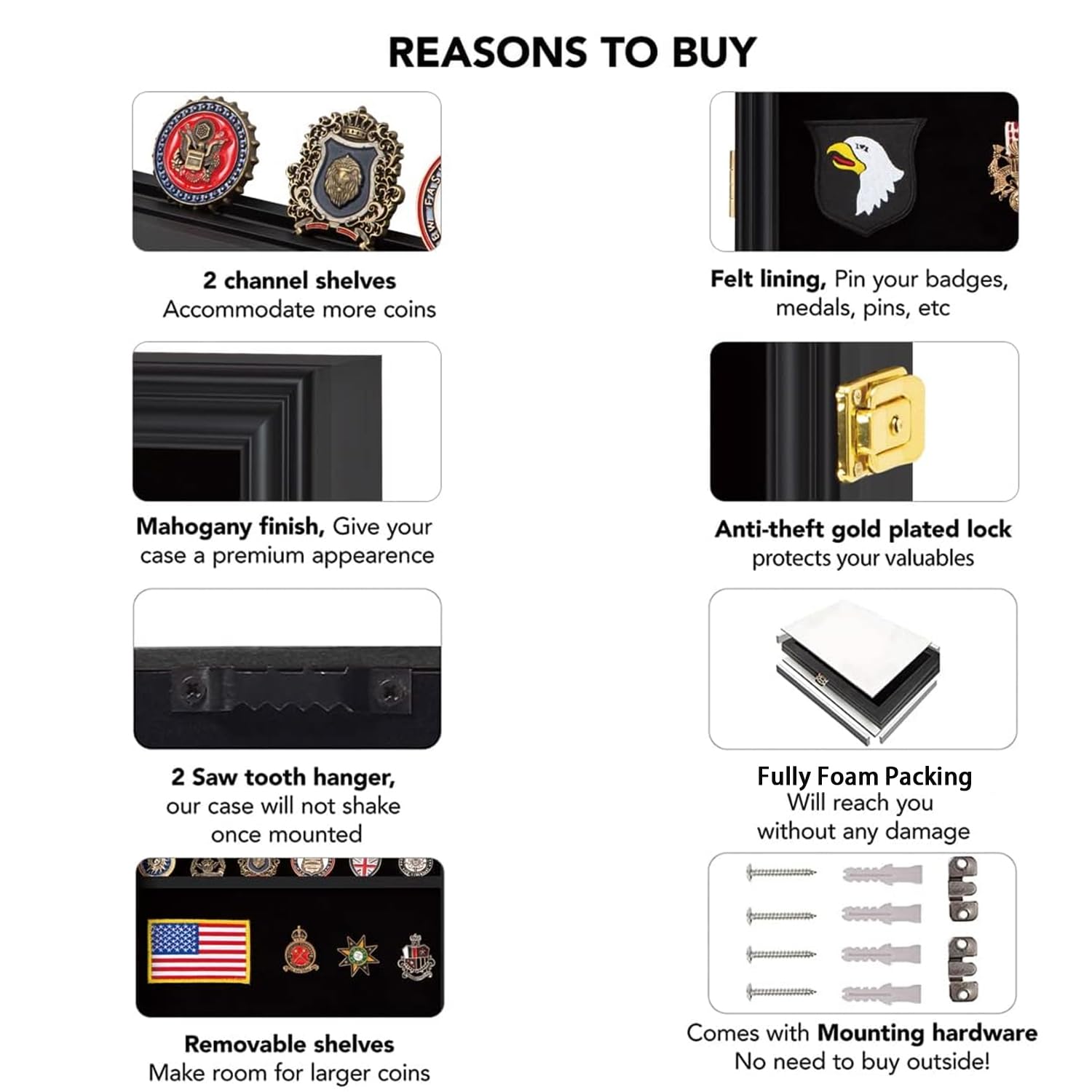 Verani Medals Display Case pinnable background for easy attachment of keepsakes