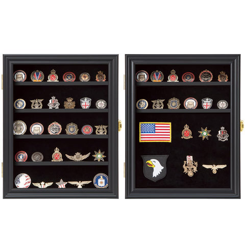 Verani Medals Display Case side view highlights wall mounting and slim profile