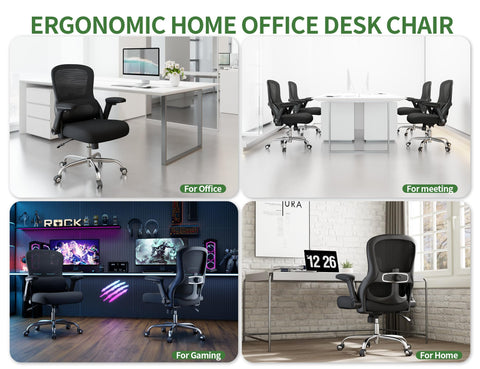 Veratric breathable mesh back promoting air flow during long work sessions.