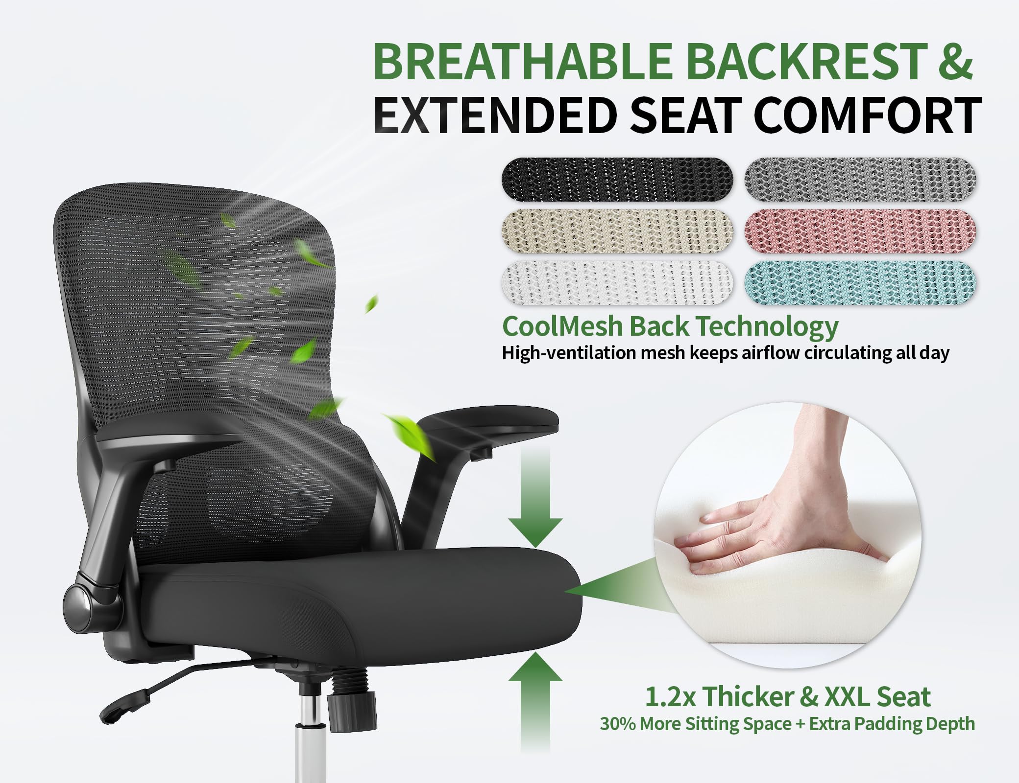 Veratric heavy duty chair supporting up to 400 lbs for durable daily use.