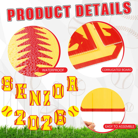Vercraft senior night yard sign with stakes for easy ground display outdoors.