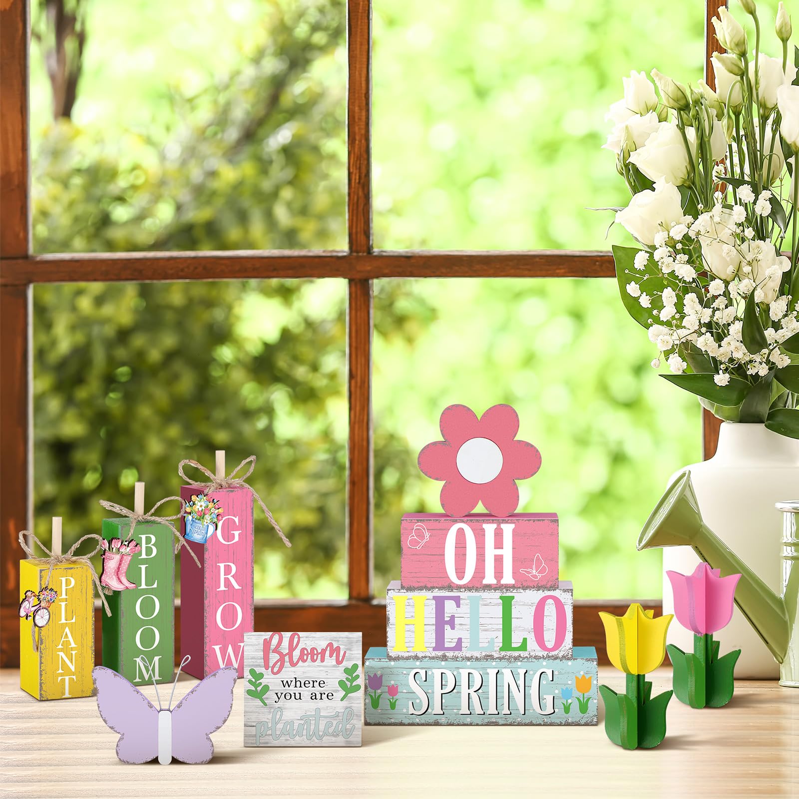 Vercraft wooden butterfly ornament adds delicate whimsy to shelves and centerpiece.