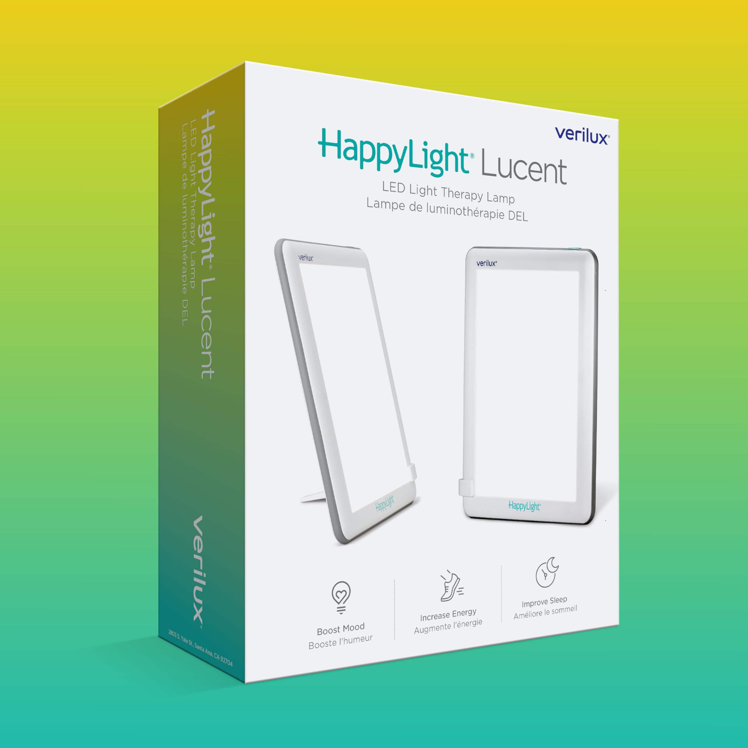 Verilux HappyLight Lucent ideal for desks, bedside tables, or travel bags.