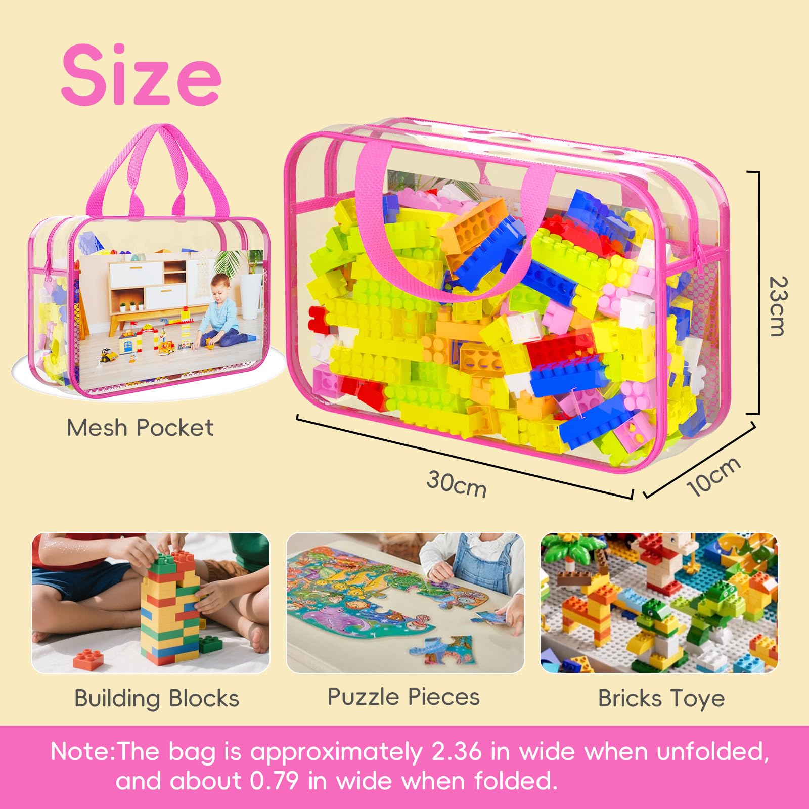 VERONLY clear PVC organizer shows contents at a glance.