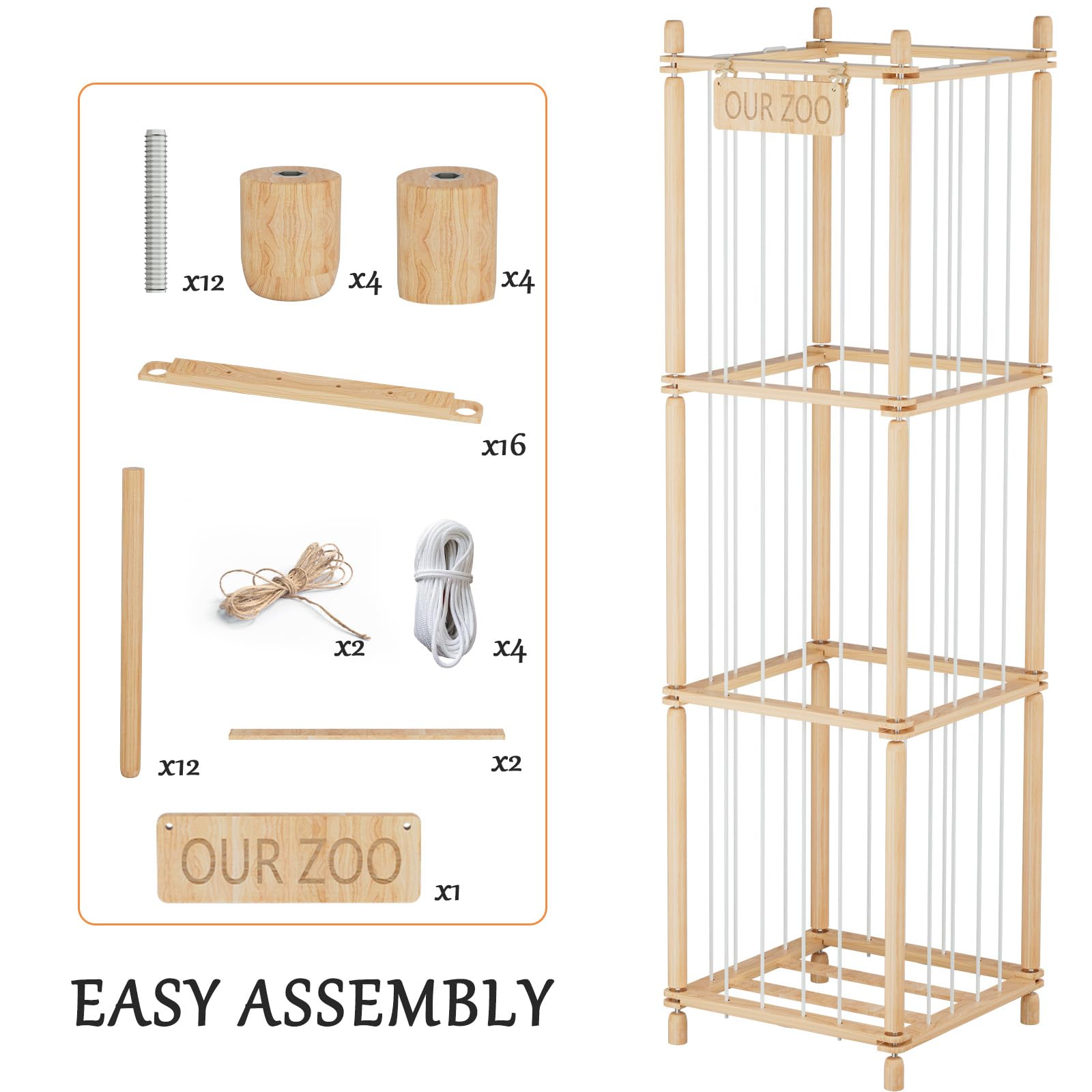 VERONLY easy-assembly design with clear instructions for quick setup.