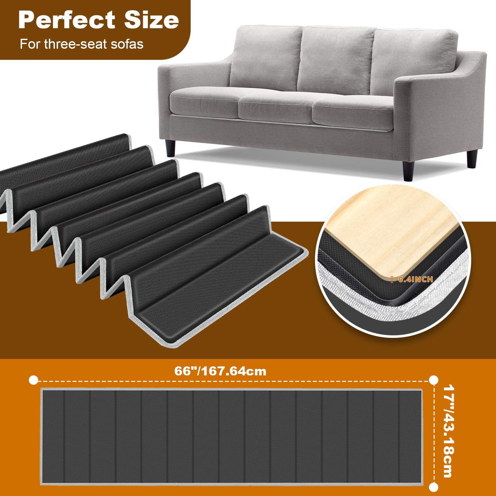 VERONLY non-slip Oxford-wrapped surface keeps cushions in place