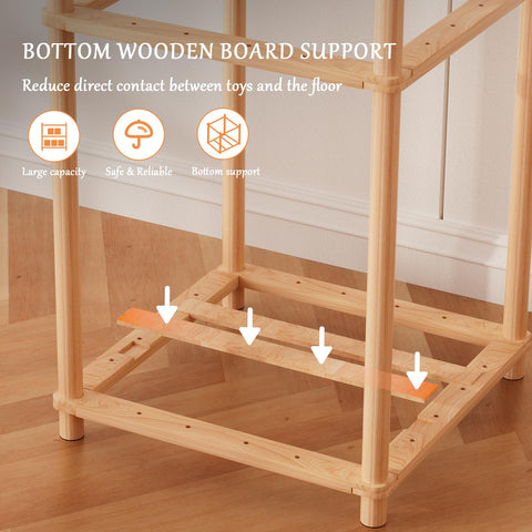 VERONLY vertical toy cage saves floor space while displaying plushies attractively.