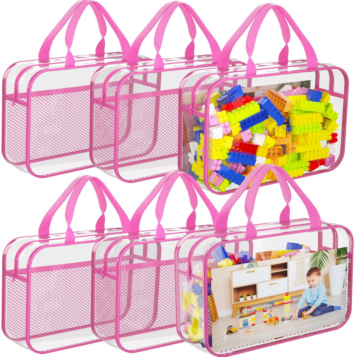 VERONLY toy storage bag with zipper for portable organization.