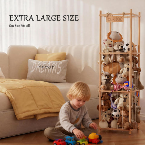 VERONLY roomy 15.7W width fits plush toy collections without crowding shelves.