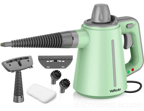VeRosky steam cleaner targets bathroom grout lines with high-temperature mist