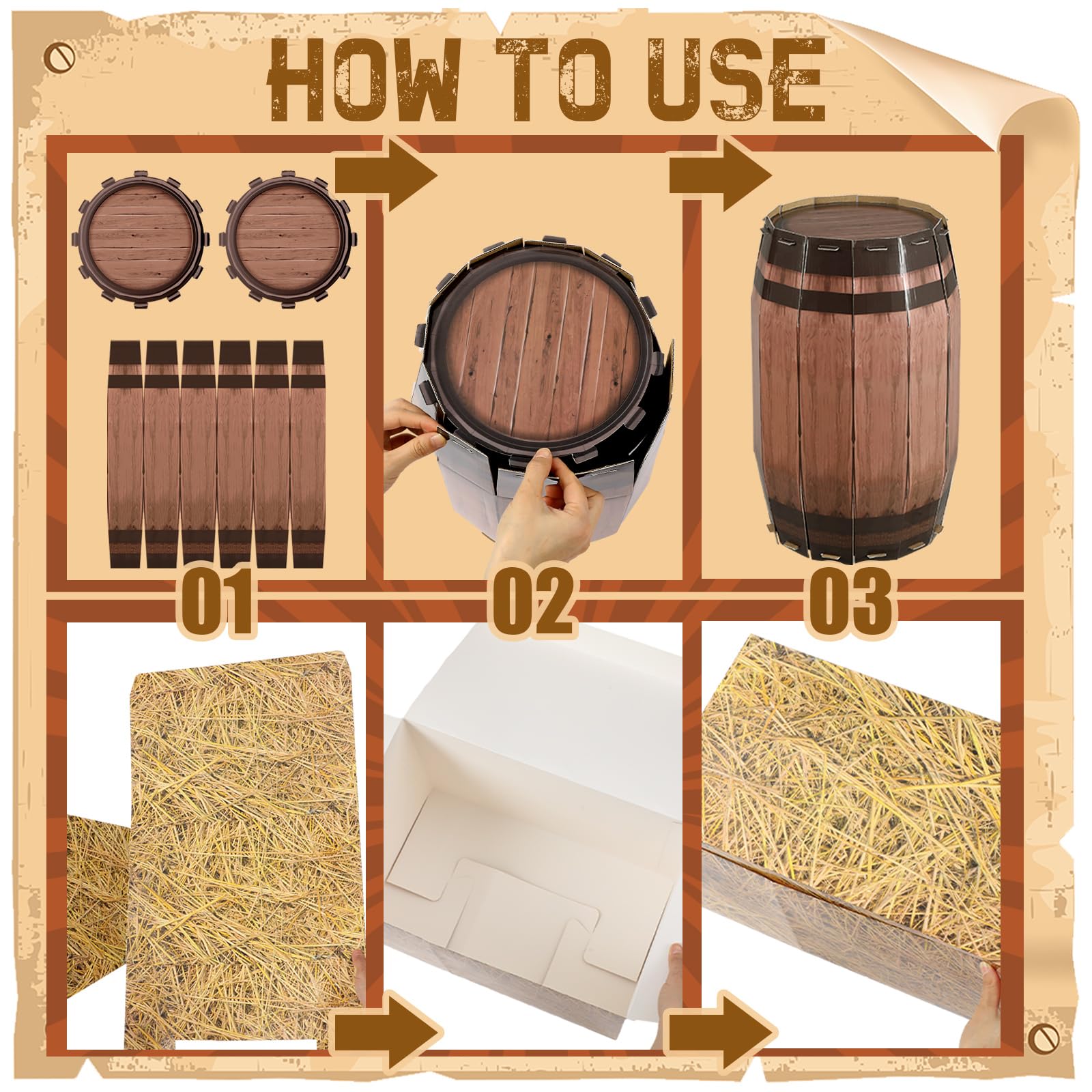 Vertintong hay box B pairs with decor for warm country vibes.