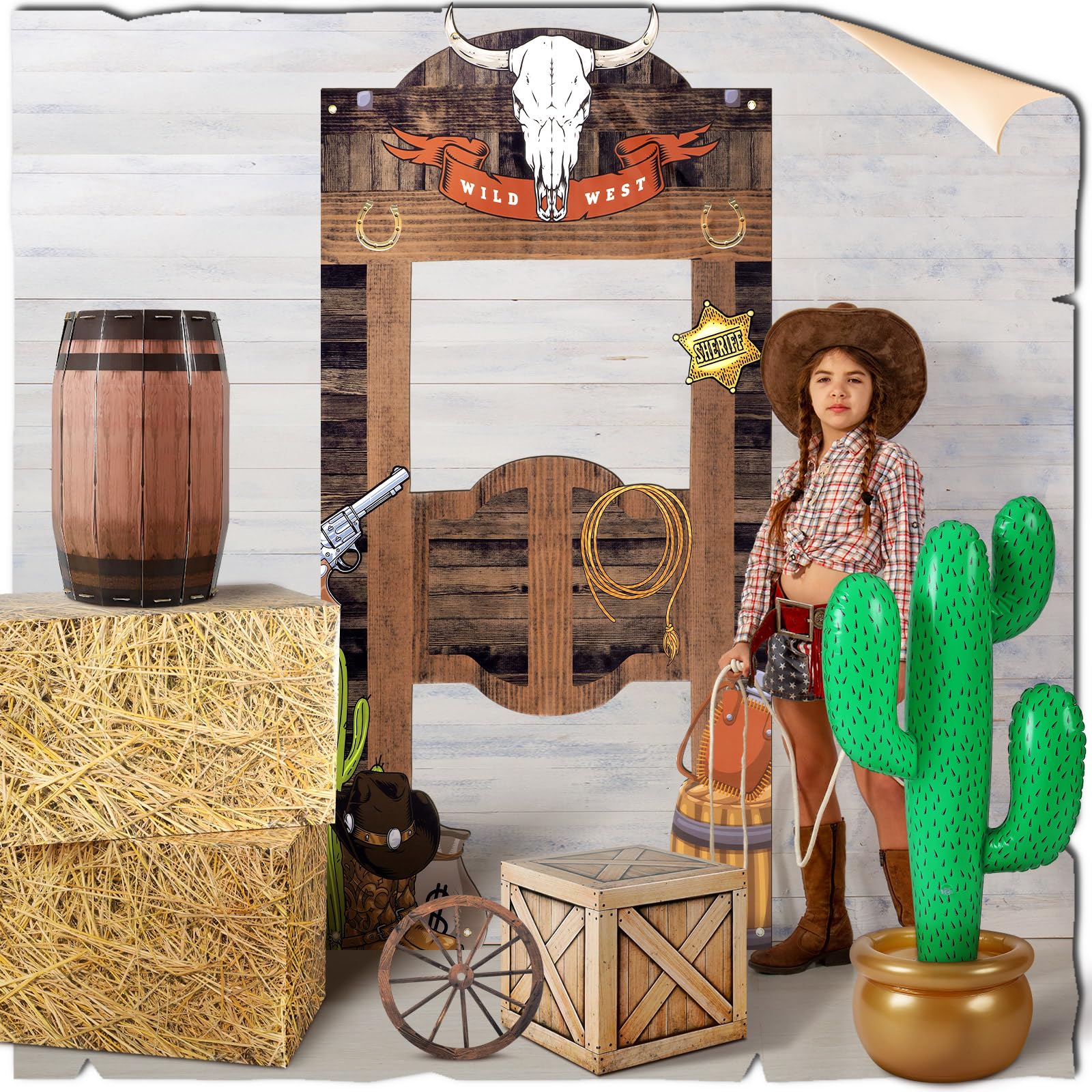 Vertintong paper whiskey barrel adds vintage flair to western decor.