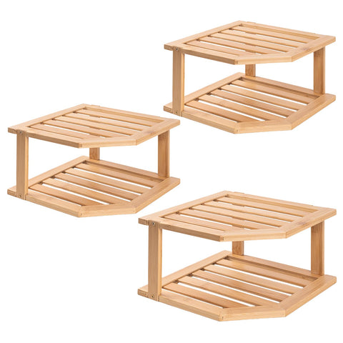 VERTORGAN 3-pack corner shelf display saving compact countertop space