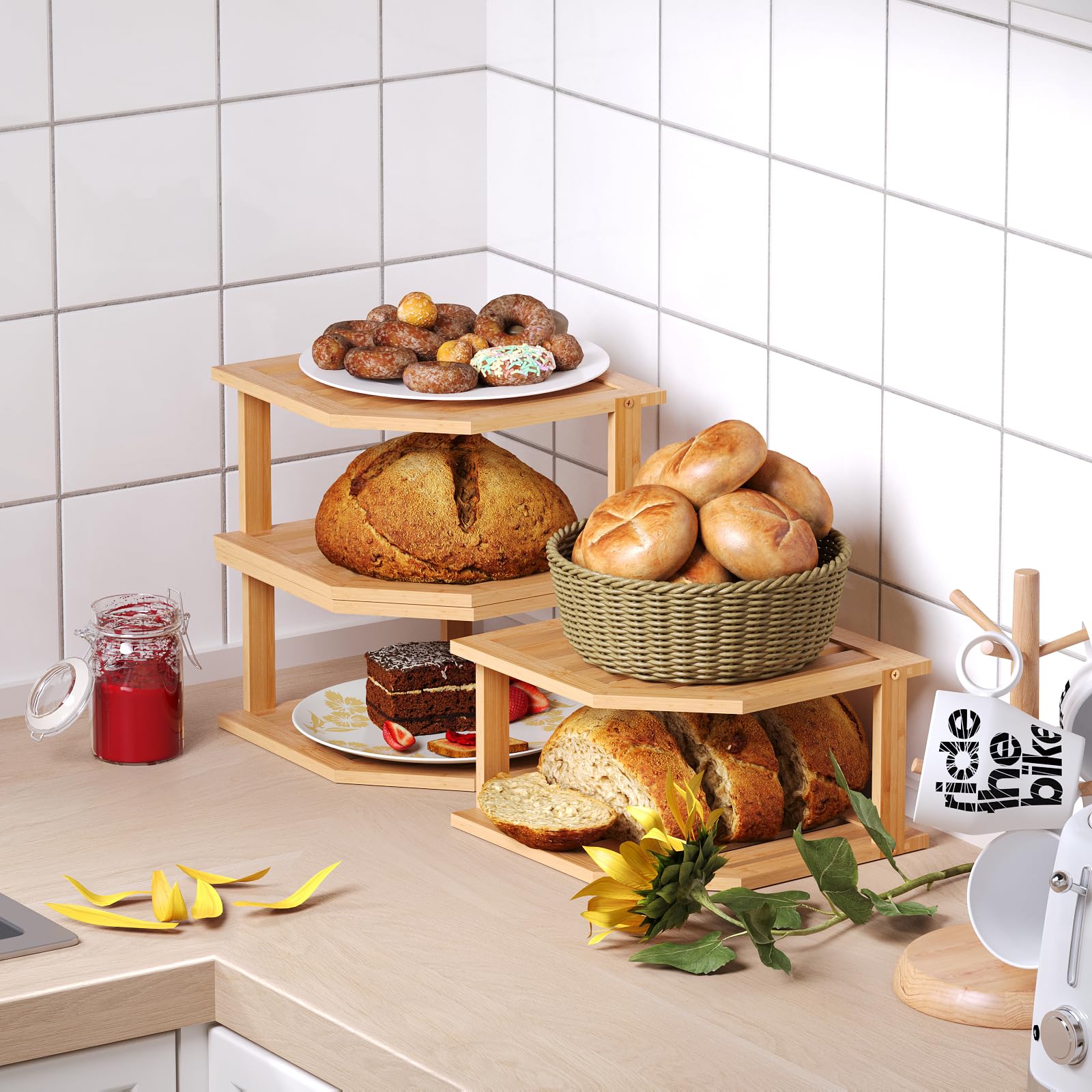 VERTORGAN corner shelf fits inside cabinet for organized space