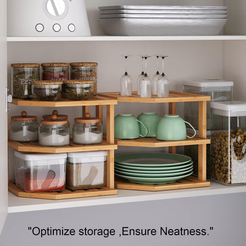 VERTORGAN bamboo storage shelf complements cabinets for versatile organization