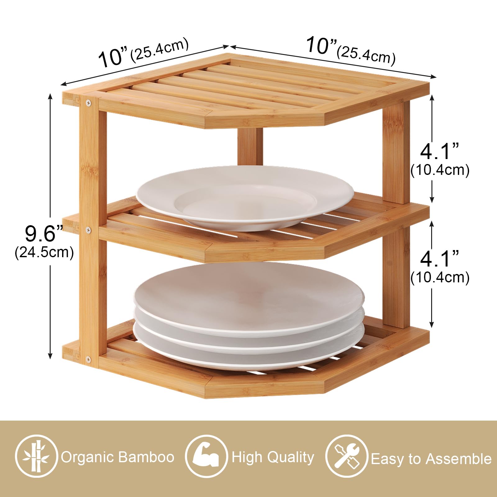 VERTORGAN plate organizer and dish drying rack keeps plates tidy and dry