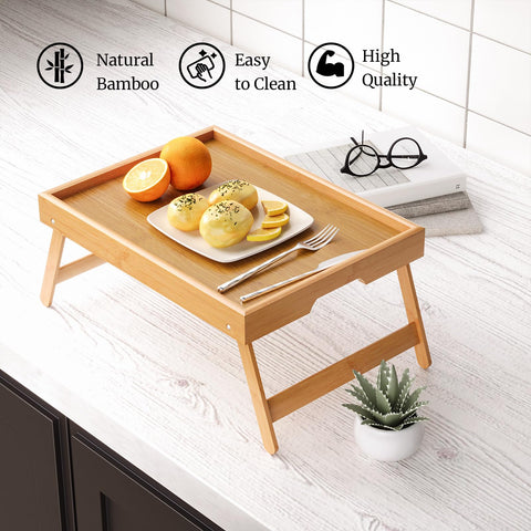 VERTORGAN three-pack bamboo bed tray set for versatile homes.