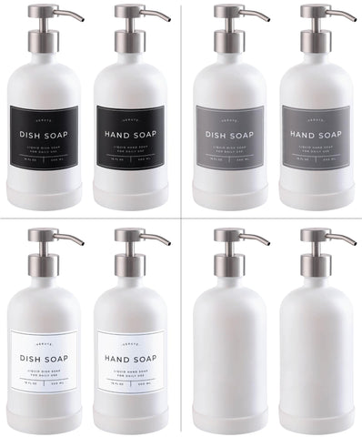 Verute 16oz glass bottles provide a substantial, premium feel on counters.