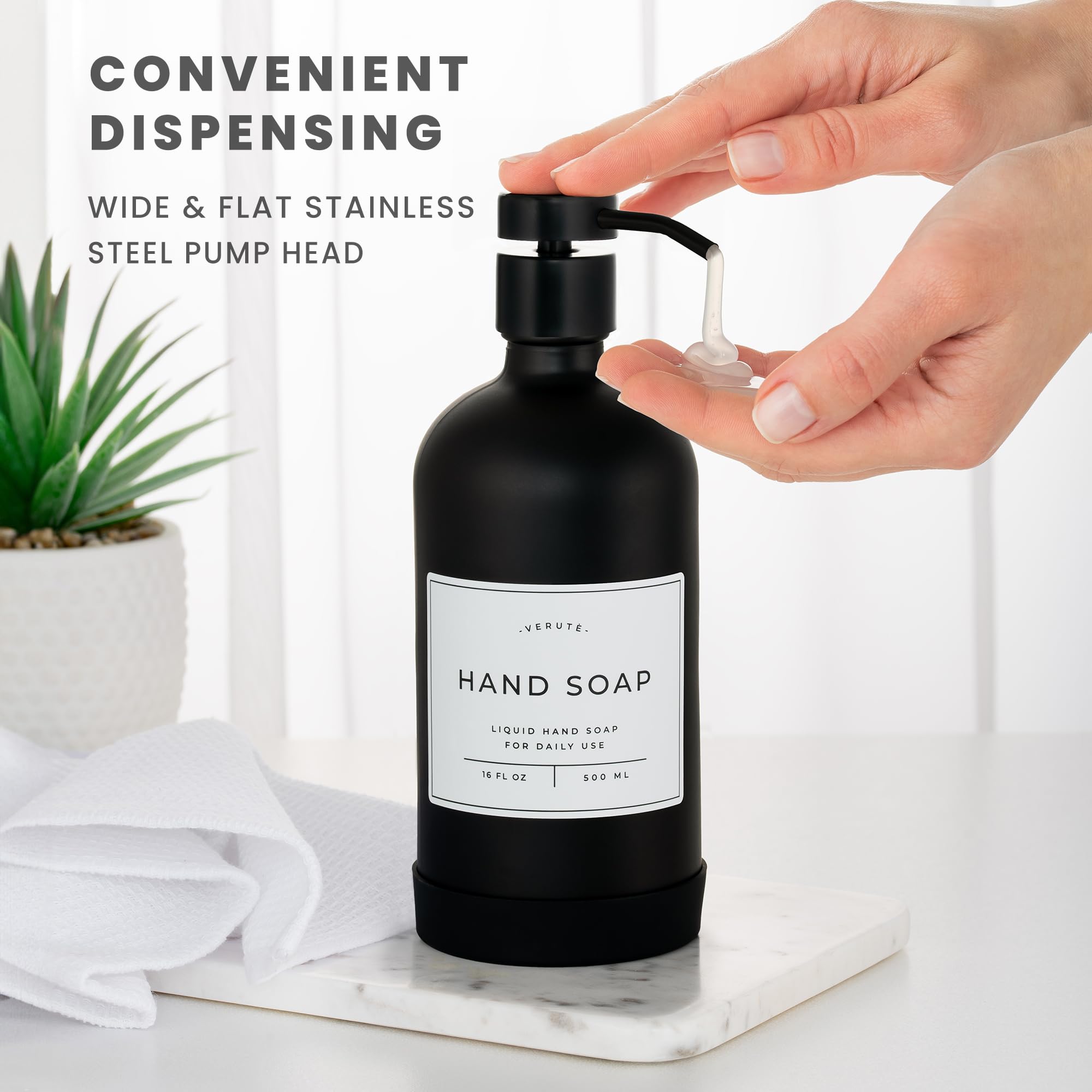 Verute label pack view highlights HAND SOAP and DISH SOAP labels.