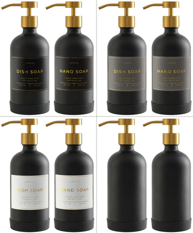 Verute waterproof label pack helps color-code HAND SOAP and DISH SOAP