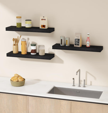 Vervida wall-mounted shelves organize bathroom essentials with a clean, secure look