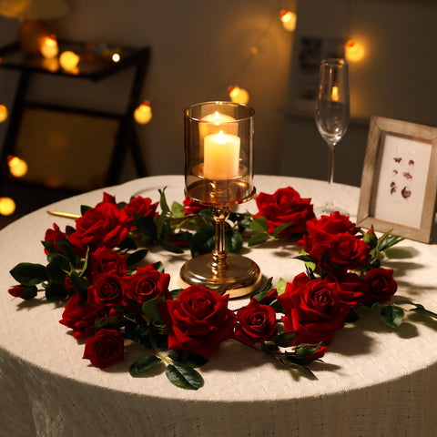 Veryhome artificial rose vines with full heads for versatile arrangements