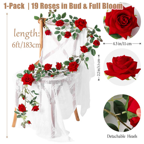 Veryhome Rose Vine wall display adds color to doors and walls