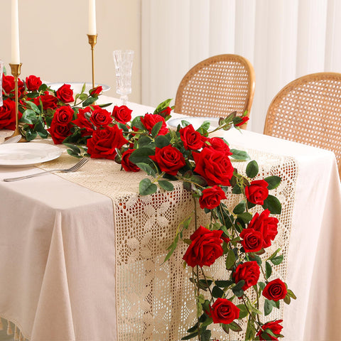 Veryhome Rose Vine close-up showing realistic petals for weddings