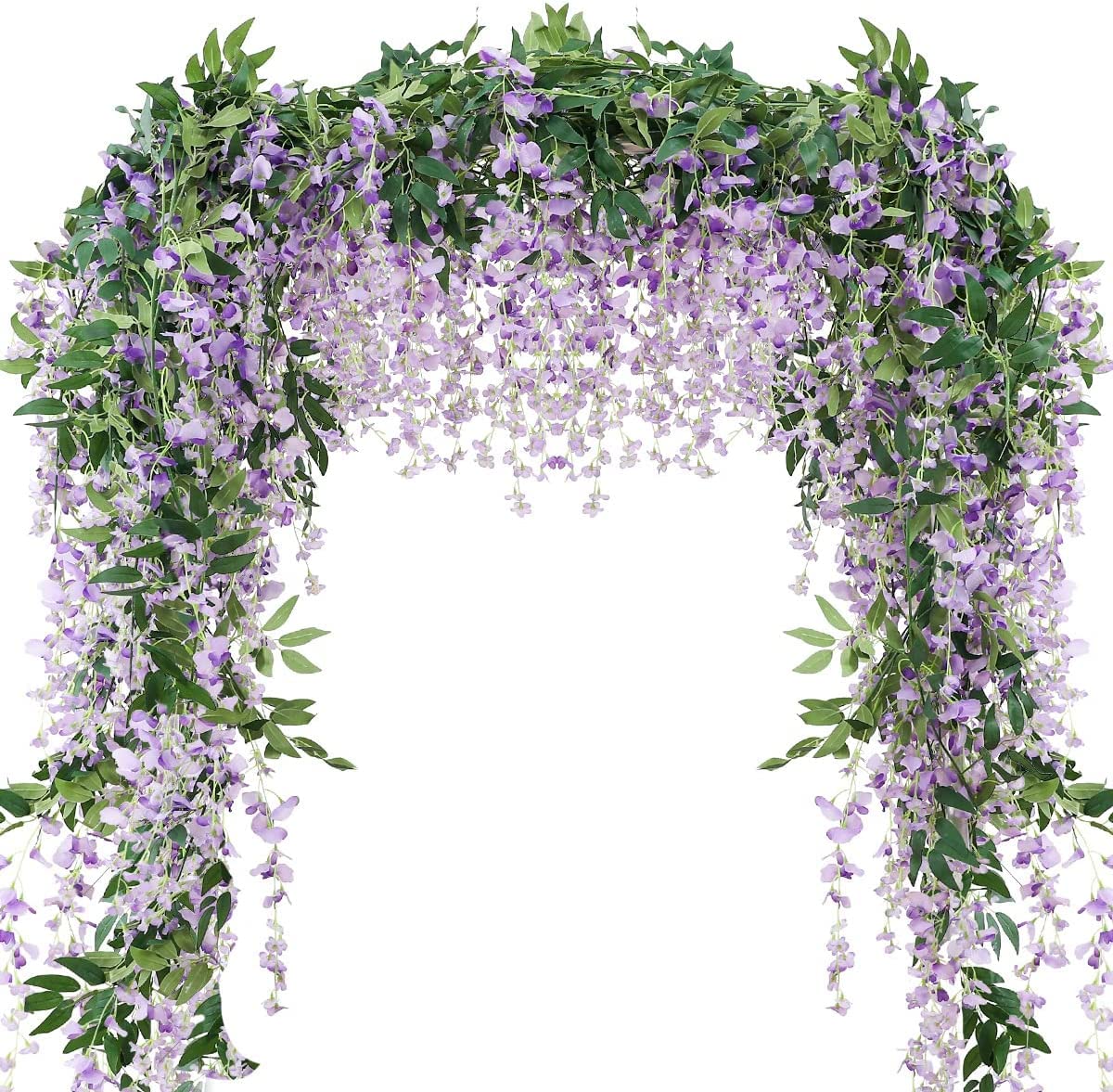 Veryhome wisteria garland 86in for wedding backdrops and lush room decor.
