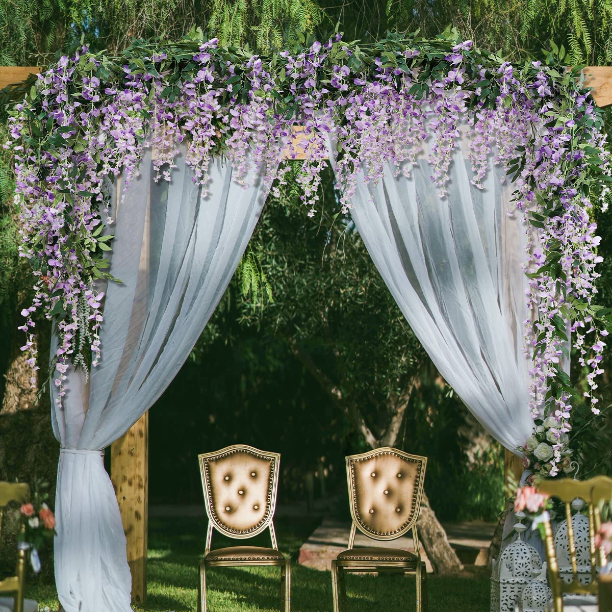Veryhome wisteria garland table decoration for centerpiece accents.