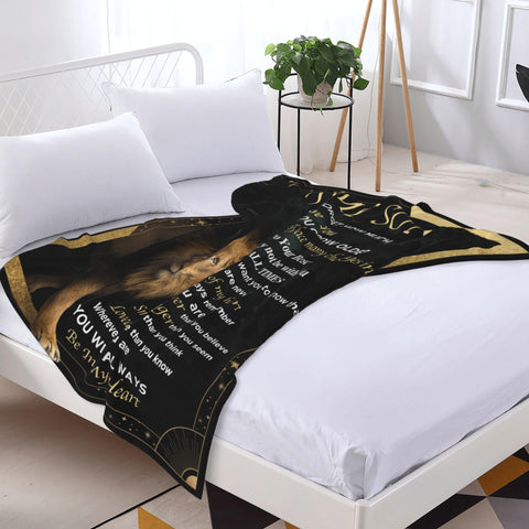VESDEIN mom-dad gift blanket with heartwarming message, a thoughtful keepsake